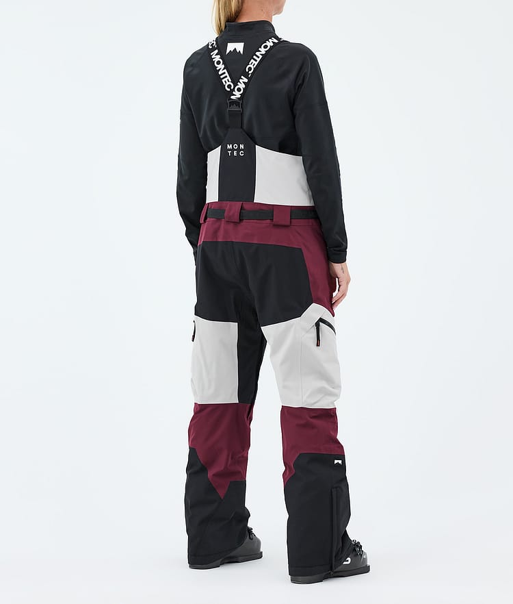 Montec Dozer W Skihose Damen Light Grey/Black/Burgundy, Image 4 of 7
