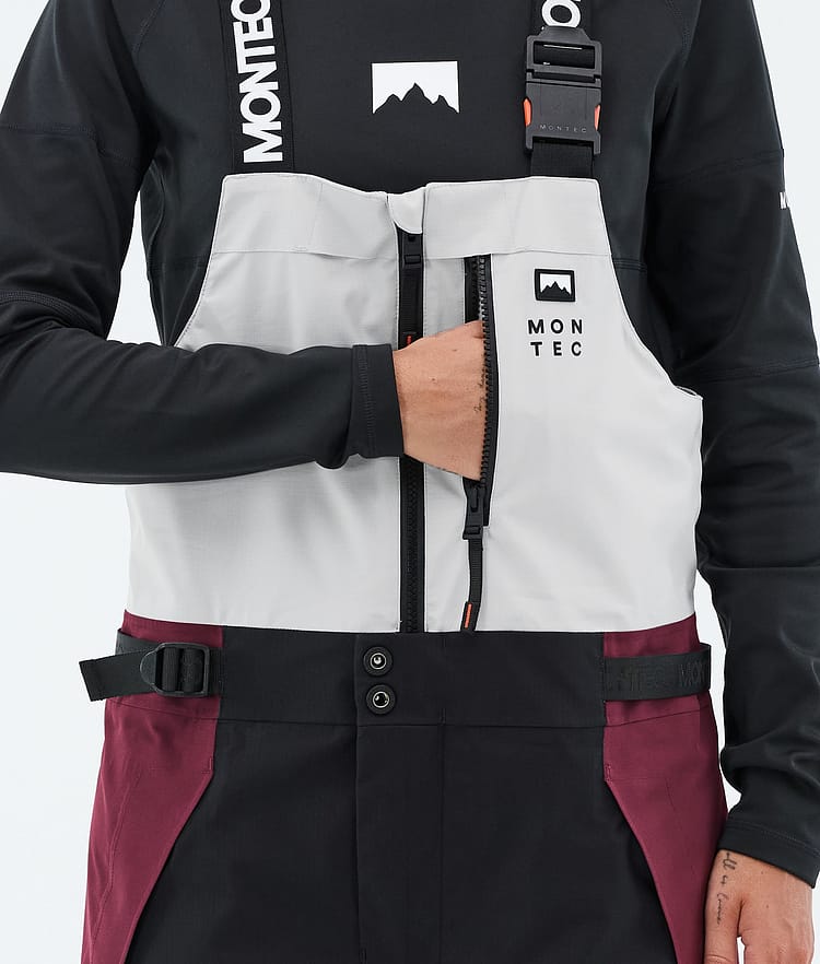 Montec Dozer W Snowboardhose Damen Light Grey/Black/Burgundy, Image 6 of 7