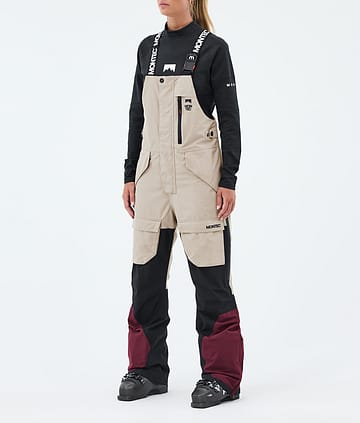 Montec Fawk W Skihose Sand/Black/Burgundy