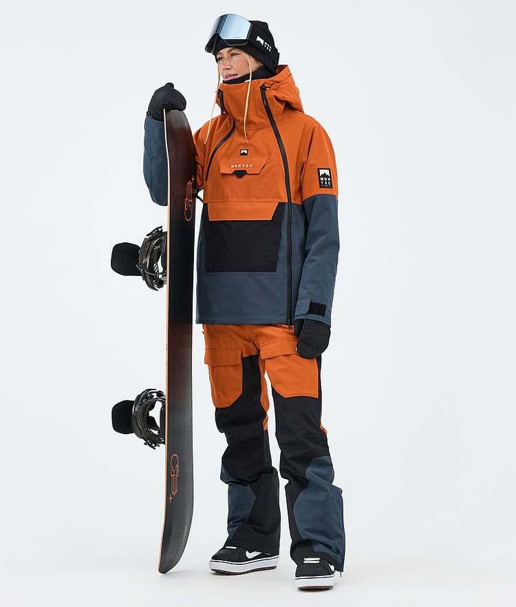 Montec Fawk W Snowboardhose Damen Burned Orange/Black/Metal Blue, Image 2 of 7