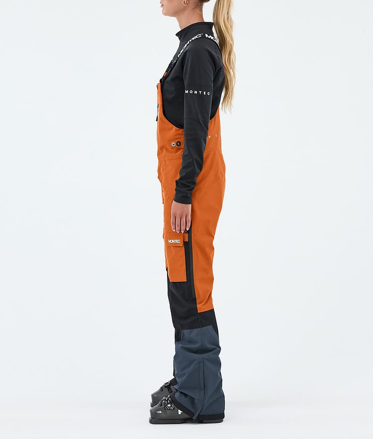 Montec Fawk W Skihose Damen Burned Orange/Black/Metal Blue, Image 3 of 7