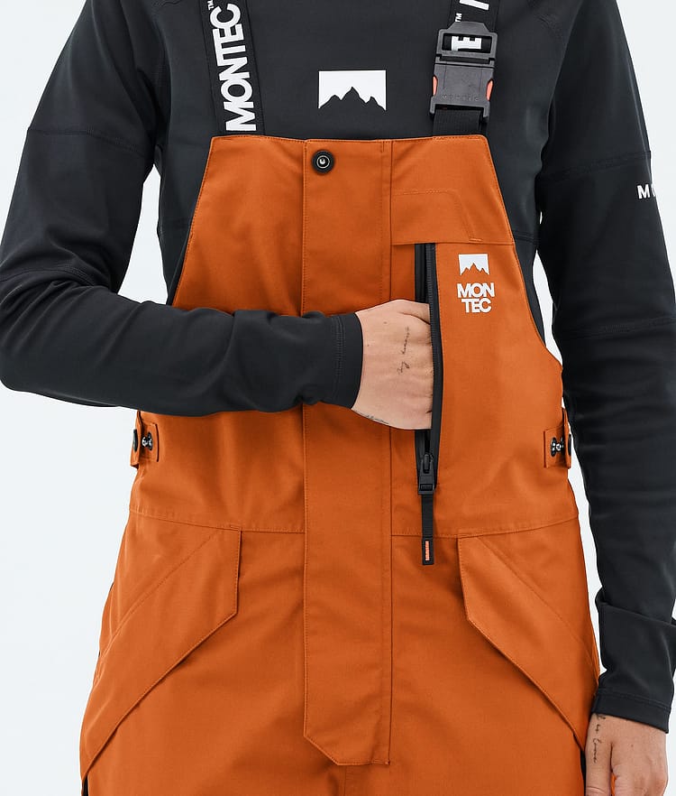 Montec Fawk W Snowboardhose Damen Burned Orange/Black/Metal Blue, Image 6 of 7