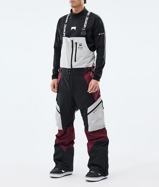 Montec Dozer Snowboardhose Herren Light Grey/Black/Burgundy