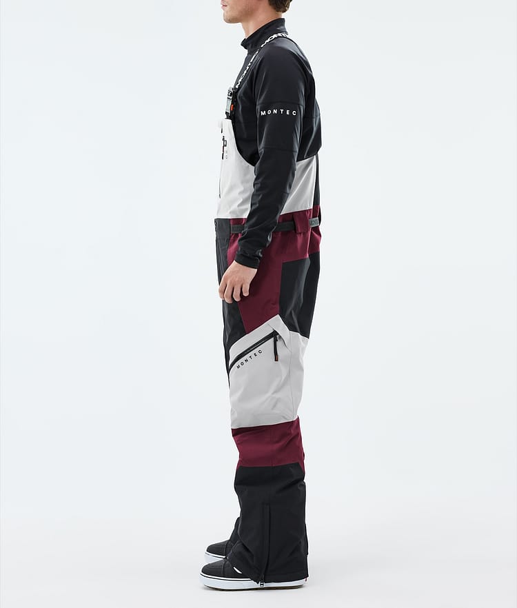Montec Dozer Snowboardhose Herren Light Grey/Black/Burgundy, Bild 2 von 6