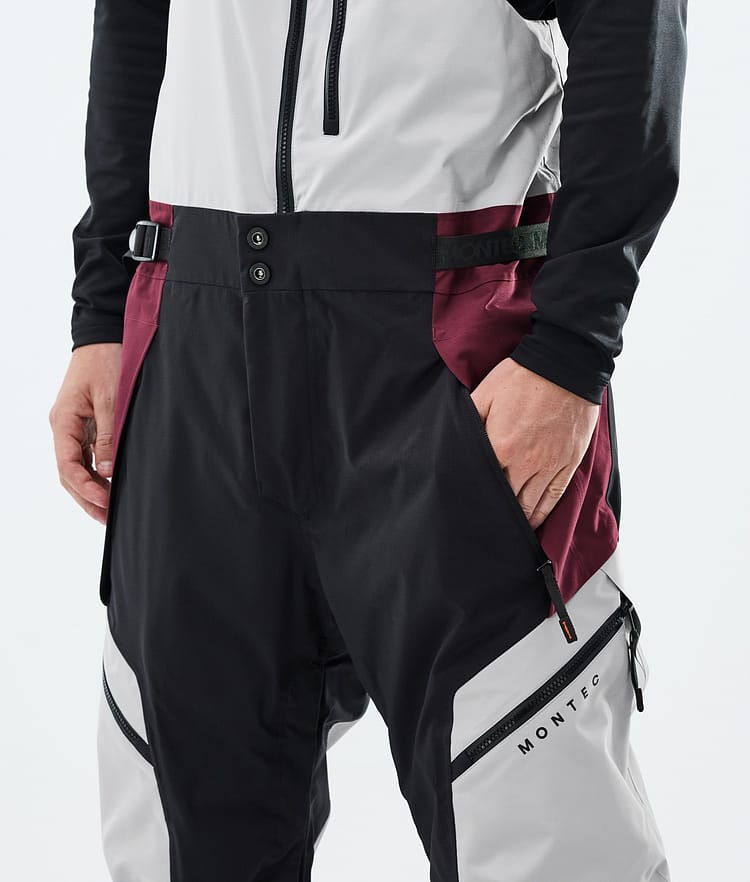 Montec Dozer Snowboardhose Herren Light Grey/Black/Burgundy, Bild 4 von 6