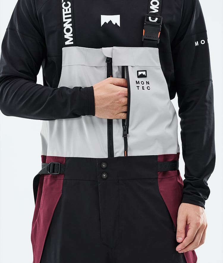 Montec Dozer Snowboardhose Herren Light Grey/Black/Burgundy, Bild 5 von 6