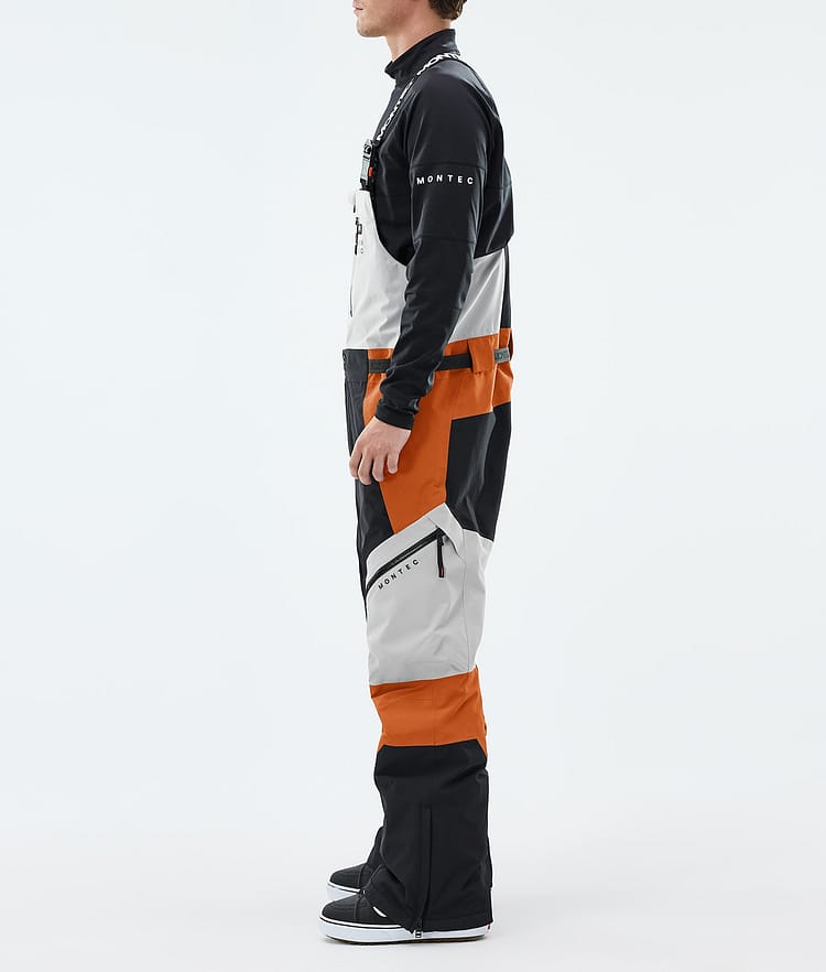 Montec Dozer Snowboardhose Herren Light Grey/Black/Burned Orange, Image 2 of 6