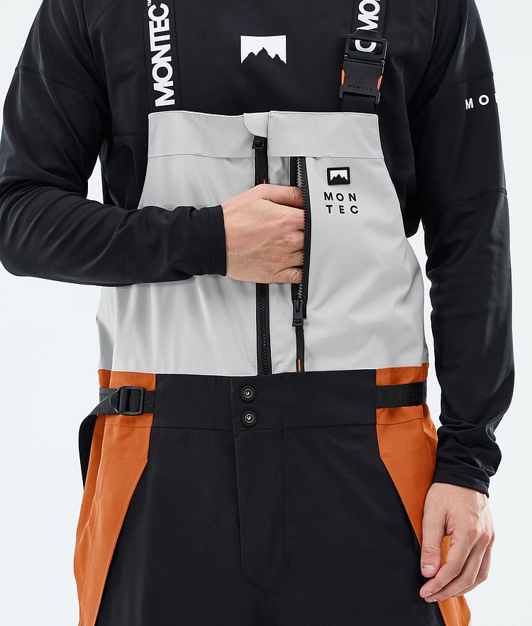 Montec Dozer Snowboardhose Herren Light Grey/Black/Burned Orange, Image 5 of 6