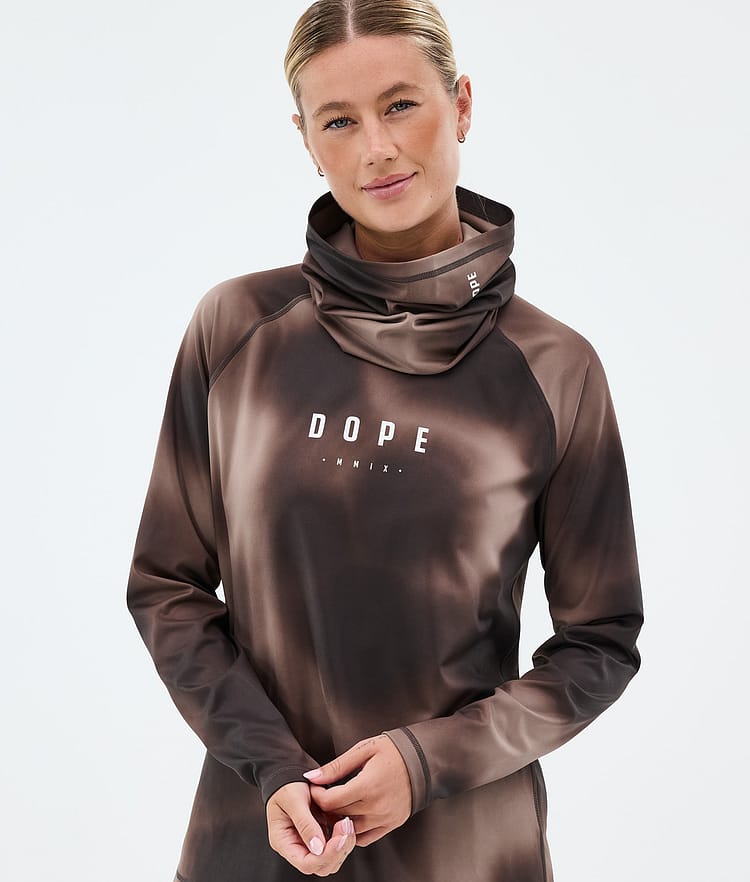 Dope Snuggle W Funktionsshirt Damen MMIX Brown Tiedye, Image 2 of 7
