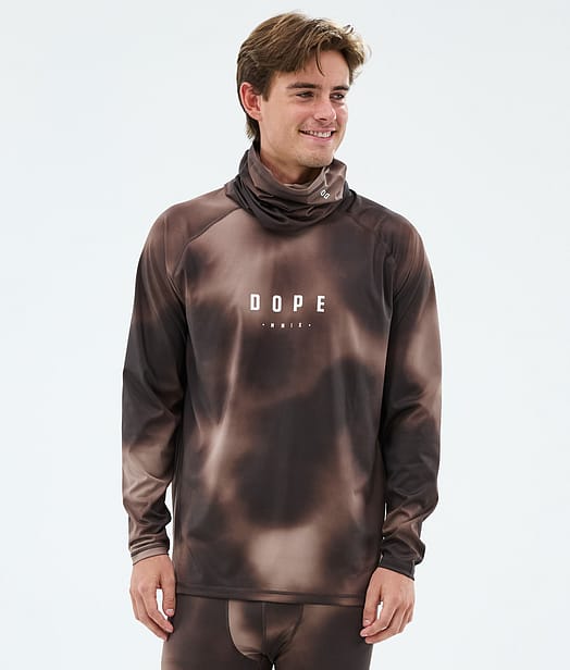 Dope Snuggle Funktionsshirt Herren Brown Tiedye