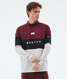 Montec Alpha Funktionsshirt Herren Burgundy/Black/Light Grey