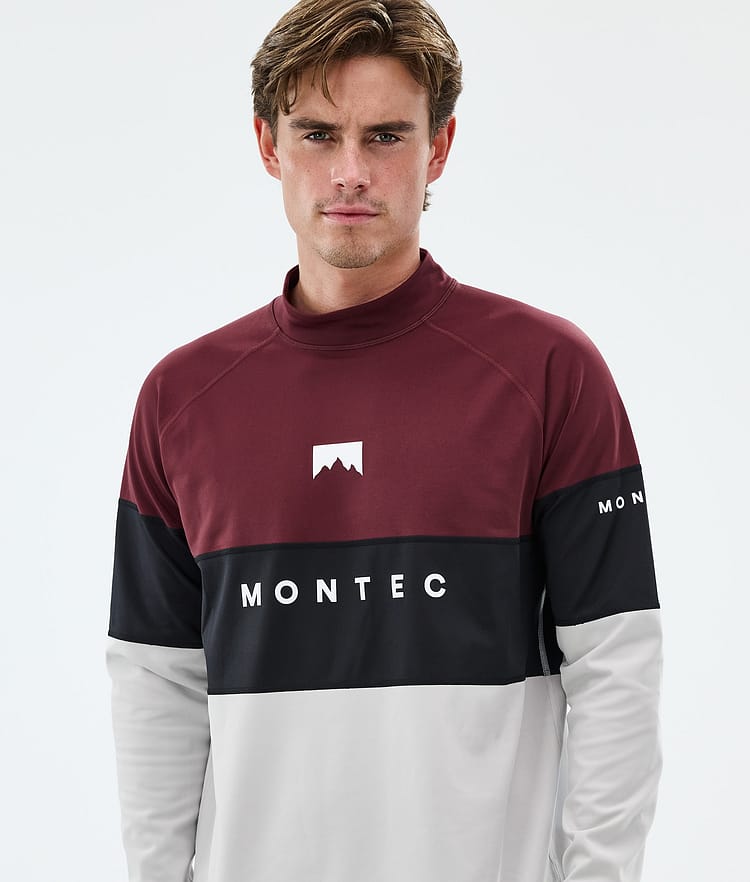Montec Alpha Funktionsshirt Herren Burgundy/Black/Light Grey, Image 2 of 5
