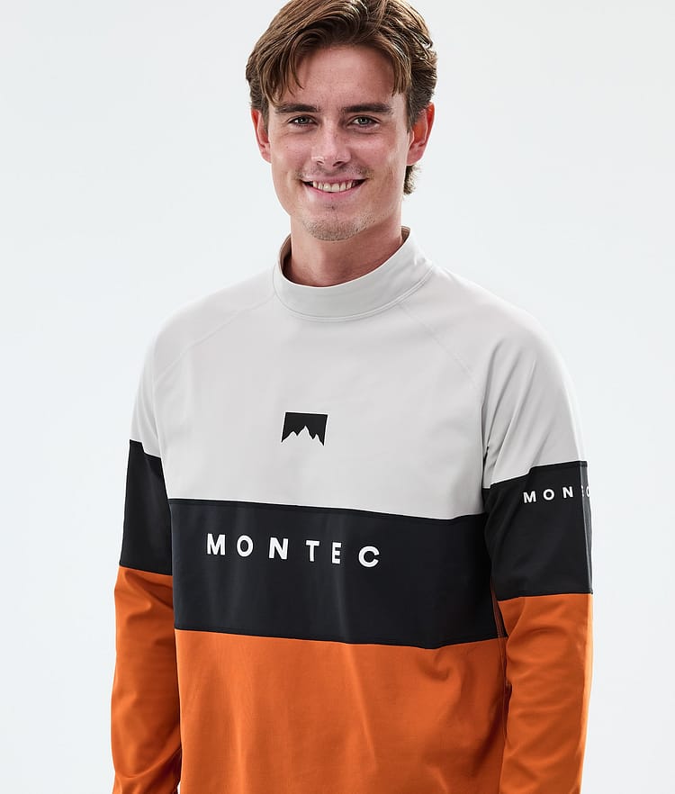 Montec Alpha Funktionsshirt Herren Light Grey/Black/Burned Orange, Image 2 of 5