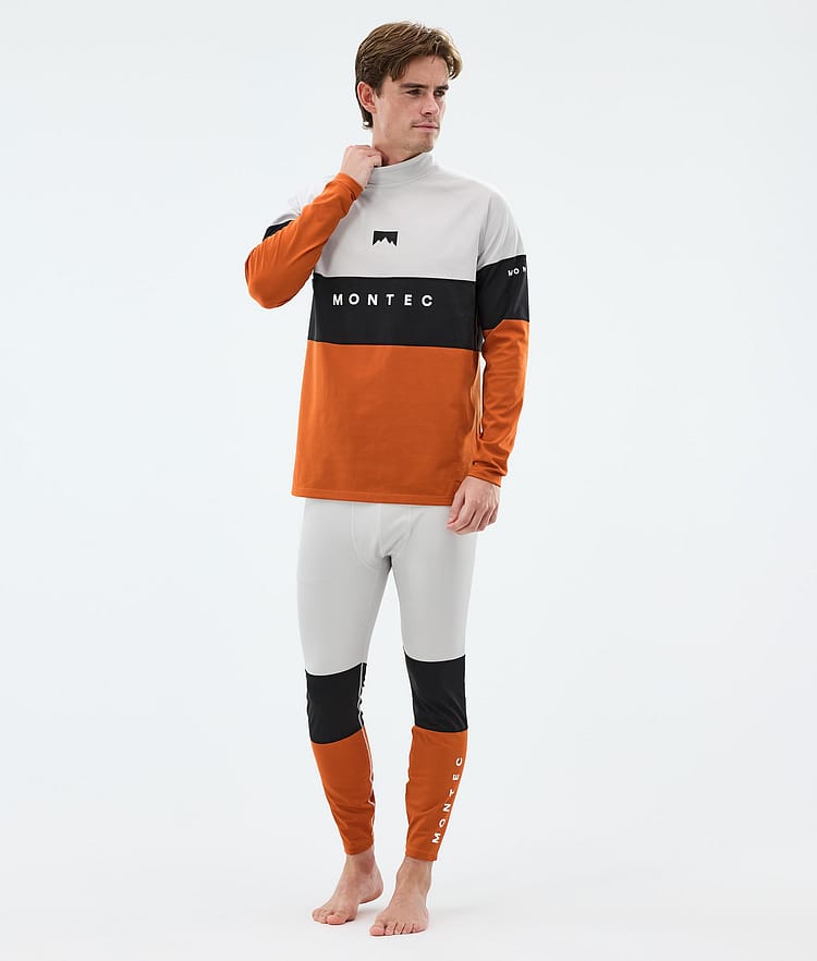 Montec Alpha Funktionsshirt Herren Light Grey/Black/Burned Orange, Image 3 of 5