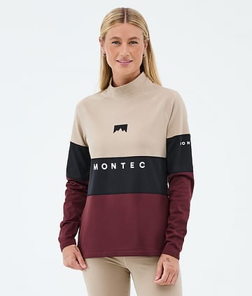 Montec Alpha W Funktionsshirt Sand/Black/Burgundy