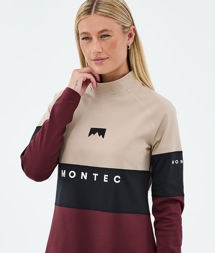 Montec Alpha W Funktionsshirt Damen Sand/Black/Burgundy, Image 2 of 5