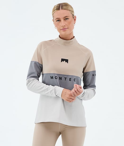 Montec Alpha W Funktionsshirt Damen Sand/Light Pearl/Light Grey