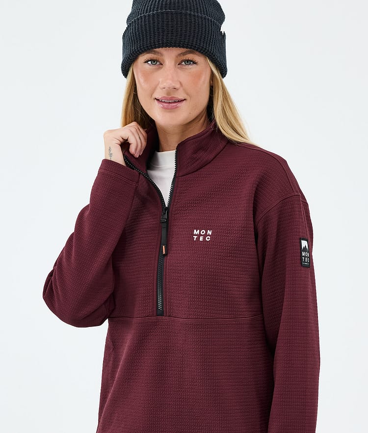 Montec Nova W Midlayer Pullover Damen Burgundy, Image 2 of 6