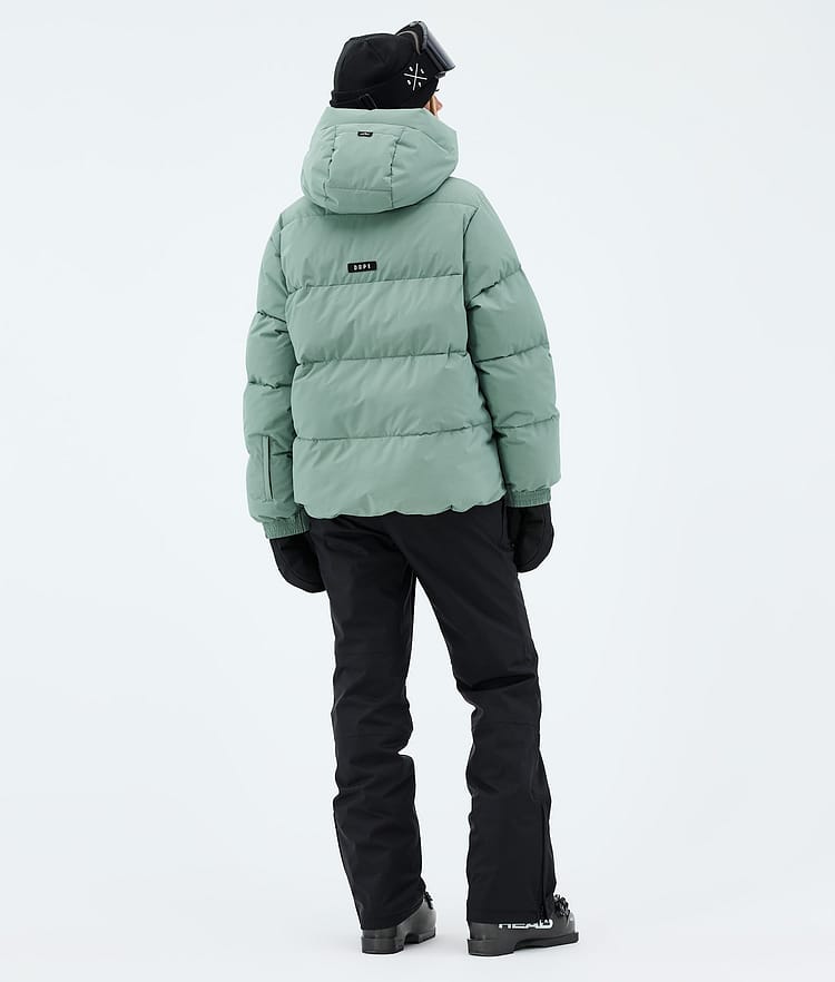 Dope Puffer W Full Zip Skijacke Damen Faded Green, Bild 3 von 8