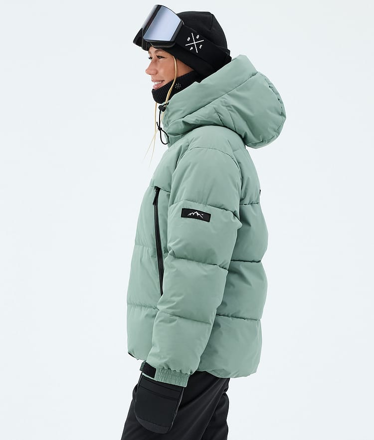 Dope Puffer W Full Zip Skijacke Damen Faded Green, Bild 5 von 8