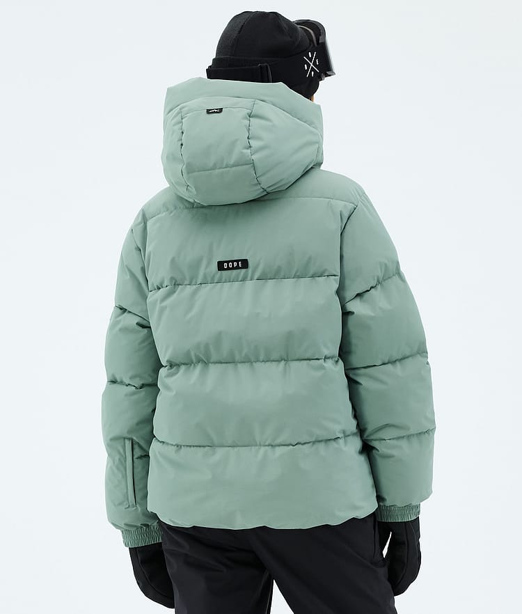 Dope Puffer W Full Zip Skijacke Damen Faded Green, Bild 6 von 8