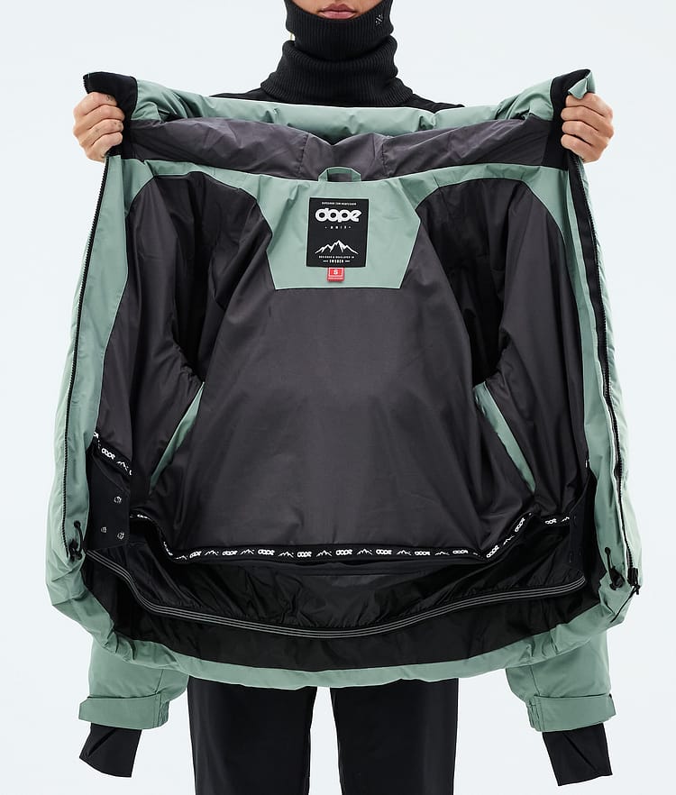 Dope Puffer W Full Zip Skijacke Damen Faded Green, Bild 8 von 8
