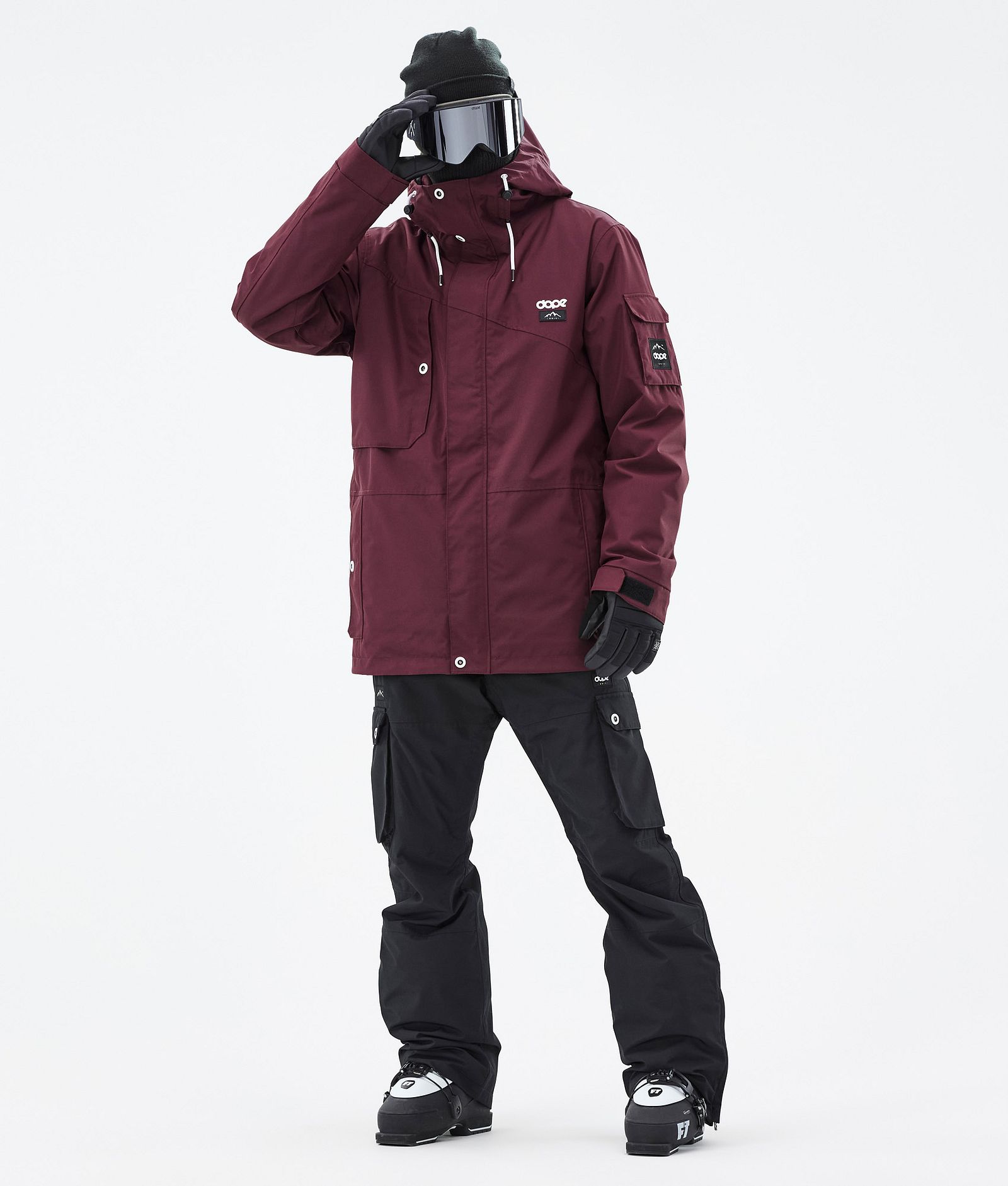 Dope Adept Ski Outfit Herren Burgundy/Black