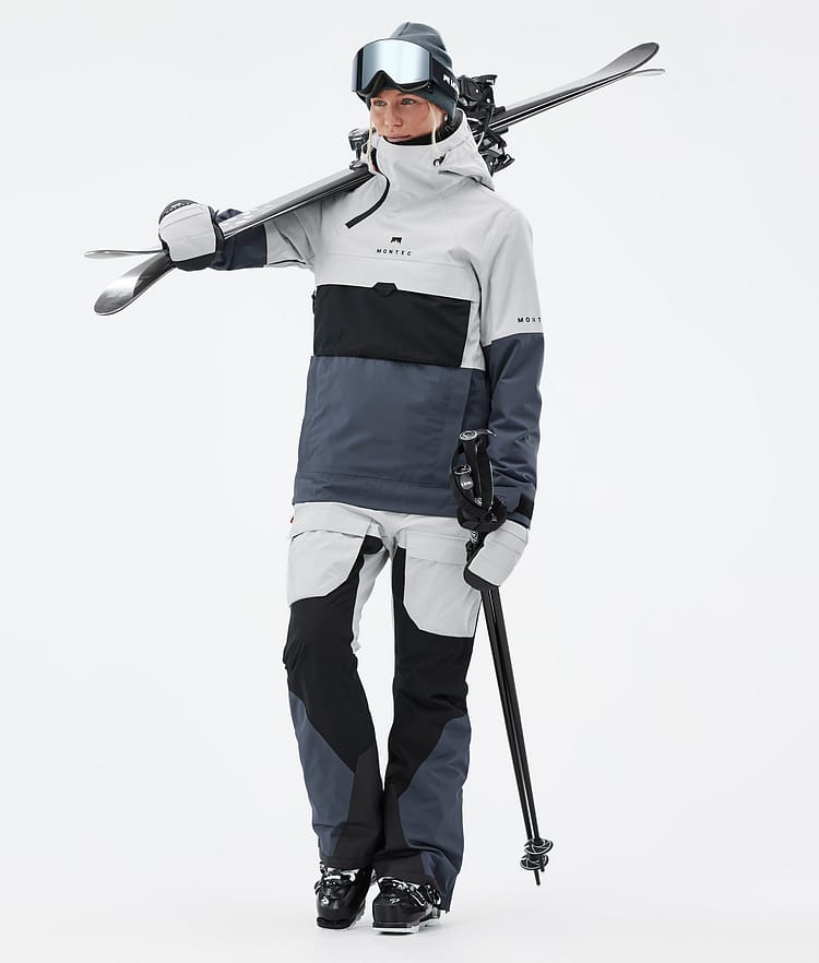 Montec Dune W Ski Outfit Damen Light Grey/Black/Metal Blue, Image 1 of 2
