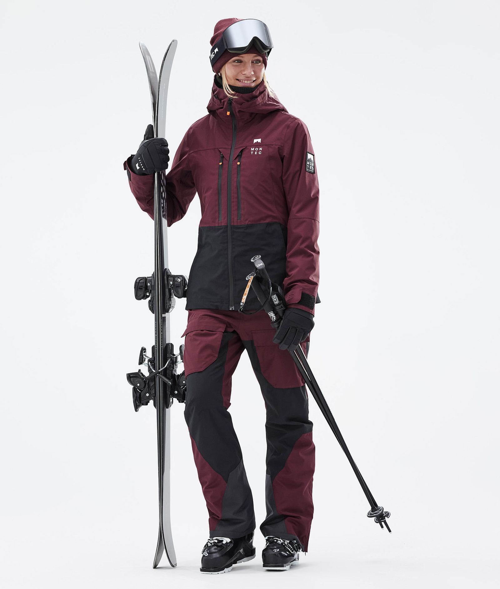 Montec Moss W Ski Outfit Damen Burgundy/Black