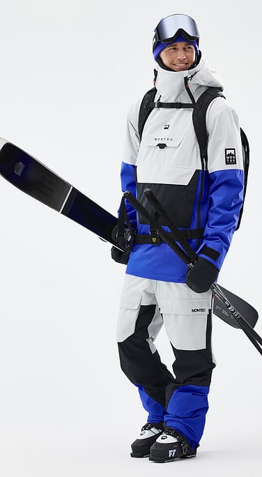 Montec Doom Ski Outfit Herren Light Grey/Black/Cobalt Blue
