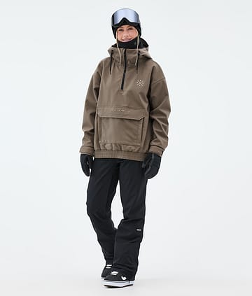 Dope Cyclone W Snowboard Outfit Damen Walnut/Black