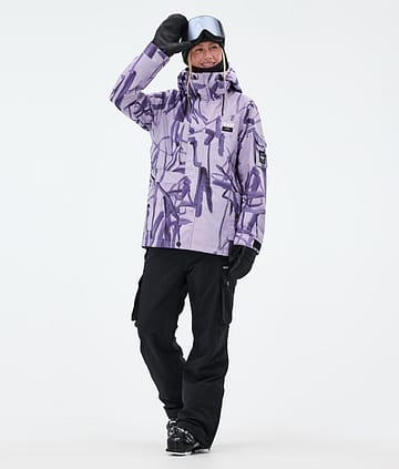 Dope Adept W Ski Outfit Damen Scribble Purple/Black