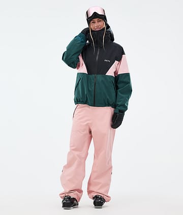 Dope Spartan W Ski Outfit Damen Black/Soft Pink/Bottle Green