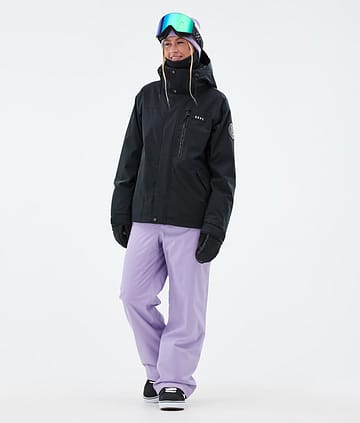 Dope Blizzard W Full Zip Snowboard Outfit Damen Black/Faded Violet