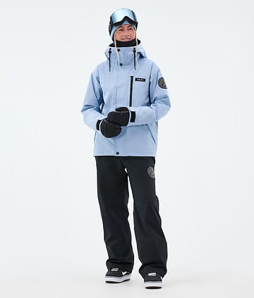 Dope Blizzard W Full Zip Snowboard Outfit Damen Light Blue/Black