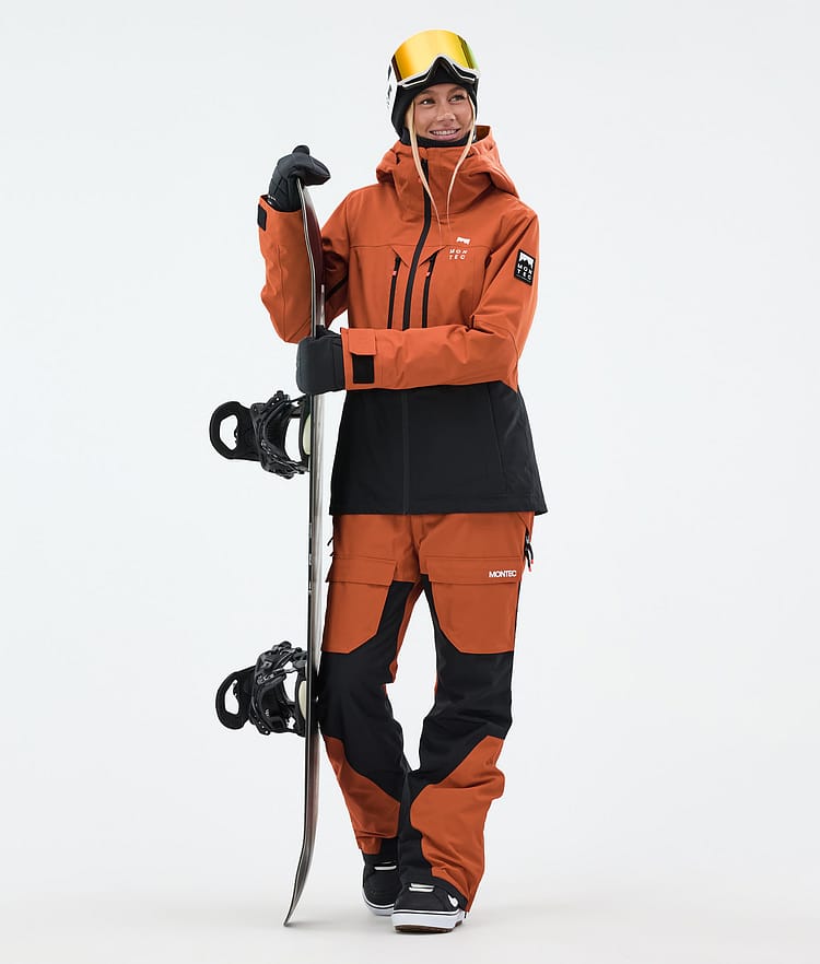 Montec Moss W Snowboard Outfit Damen Burned Orange/Black, Image 1 of 2