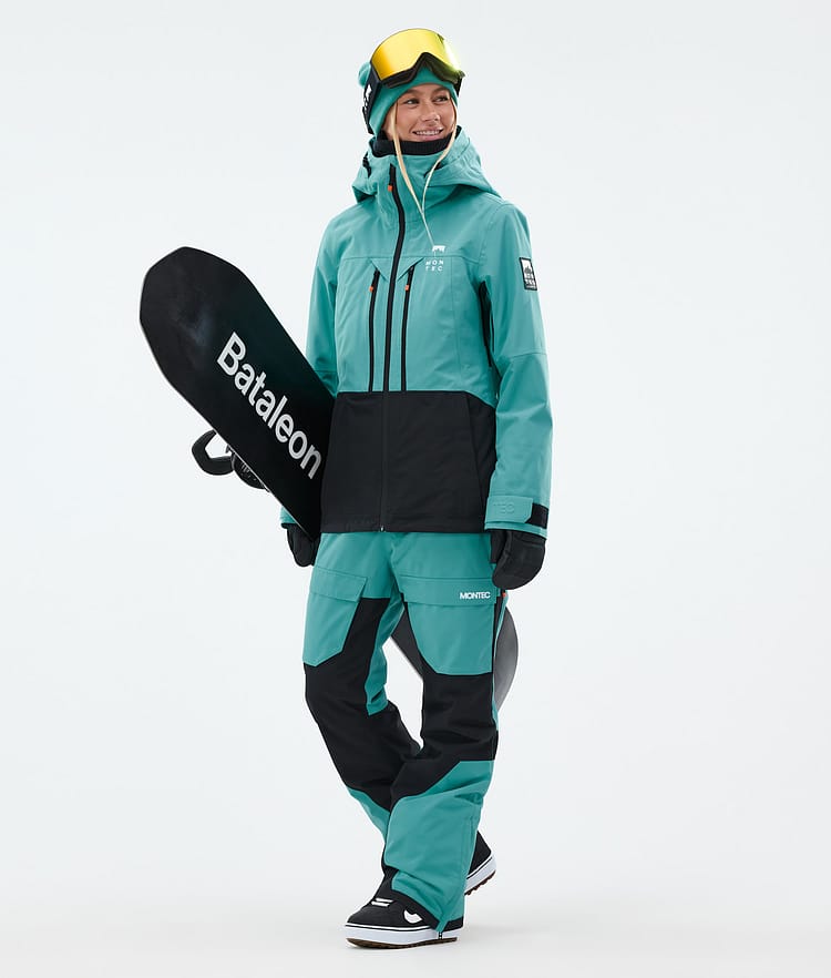 Montec Moss W Snowboard Outfit Damen Turquoise/Black, Image 1 of 2